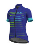 ALÉ Kolesarski dres s kratkimi rokavi - ERGO LADY  - modra