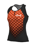 ALÉ Kolesarski dres brez rokavov - HEXA LADY  - oranžna/črna