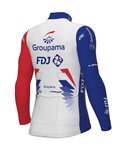 ALÉ Kolesarski dres z dolgimi rokavi zimski - GROUPAMA FDJ 2022 - modra/rdeča/bela