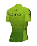 ALÉ Kolesarski dres kratek rokav in kratke hlače - SLOVENIA NATIONAL 22 - zelena/modra