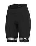 ALÉ Kolesarske kratke hlače brez naramnic - STRADA LADY - črna/bela