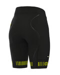 ALÉ Kolesarske kratke hlače brez naramnic - STRADA LADY - rumena/črna