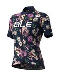 ALÉ Kolesarski dres s kratkimi rokavi - FIORI LADY - modra