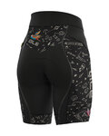 ALÉ Kolesarske kratke hlače brez naramnic - VERSILIA LADY - črna