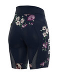 ALÉ Kolesarski dres kratek rokav in kratke hlače - FIORI LADY - modra/vijolična
