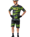 ALÉ Kolesarski dres s kratkimi rokavi - ROCK OFF ROAD - črna/zelena