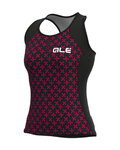 ALÉ Kolesarski dres brez rokavov - HELIOS LADY - rožnata/črna