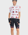 ALÉ Kolesarski dres s kratkimi rokavi - SMILE LADY - bela