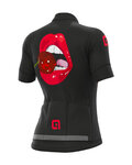 ALÉ Kolesarski dres kratek rokav in kratke hlače - SMILE LADY - rdeča/črna