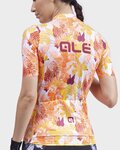 ALÉ Kolesarski dres kratek rokav in kratke hlače - PR-R AMAZZONIA LADY - bela/oranžna/rdeča/črna/bordo