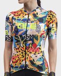 ALÉ Kolesarski dres s kratkimi rokavi - PR-R KENYA LADY - bež/modra/rumena/rdeča/bela
