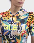 ALÉ Kolesarski dres s kratkimi rokavi - PR-R KENYA LADY - bež/modra/rumena/rdeča/bela