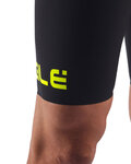 ALÉ Kolesarske kratke hlače z naramnicami - PRO RACE - črna/rumena