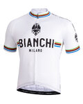 BIANCHI MILANO Kolesarski dres s kratkimi rokavi - NEW PRIDE - črna/bela