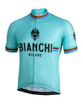 BIANCHI MILANO Kolesarski dres s kratkimi rokavi - NEW PRIDE - črna/zelena