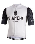 BIANCHI MILANO Kolesarski dres s kratkimi rokavi - PEDASO - črna/bela