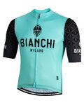 BIANCHI MILANO Kolesarski dres s kratkimi rokavi - PEDASO - črna/modra