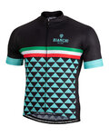 BIANCHI MILANO Kolesarski dres s kratkimi rokavi - CODIGORO - črna
