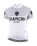 BIANCHI MILANO Kolesarski dres s kratkimi rokavi - CROSIA LADY - bela/siva