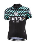 BIANCHI MILANO Kolesarski dres s kratkimi rokavi - CROSIA LADY - modra/črna