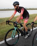 BIANCHI MILANO Kolesarski dres s kratkimi rokavi - PEDASO - rožnata/črna