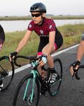 BIANCHI MILANO Kolesarske kratke hlače brez naramnic - AVOLA LADY - črna/rožnata