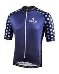 BIANCHI MILANO Kolesarski dres s kratkimi rokavi - CEDRINO - modra