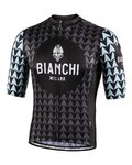 BIANCHI MILANO Kolesarski dres s kratkimi rokavi - MASSARI - črna/svetlo modra