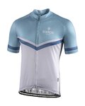BIANCHI MILANO Kolesarski dres s kratkimi rokavi - OLLASTU - svetlo modra/bela