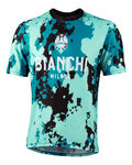 BIANCHI MILANO Kolesarski dres s kratkimi rokavi - POZZILLO MTB - zelena/črna/modra