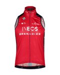 BIORACER Kolesarski brezrokavnik - INEOS GRENADIERS 2023 ICON RACE WIND - modra/rdeča