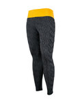 BIOTEX Kolesarske dolge hlače brez naramnic - ENERGY - črna/rumena