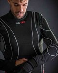 BIOTEX Kolesarska  majica z dolgimi rokavi - TURTLENECK - črna
