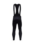 BONAVELO Kolesarske dolge hlače z naramnicami - TEAM - črna