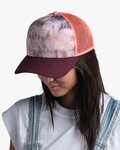 BUFF Kolesarska kapa - TRUCKER DERAMA - bordo/oranžna