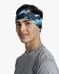 BUFF Kolesarski trak za lase - COOLNET UV® WIDE - modra/črna