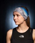 BUFF Kolesarski trak za lase - COOLNET UV® KRIVÁŇ - siva/modra