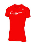 CASTELLI Kolesarska  majica s kratkimi rokavi - CLASSIC W - rdeča