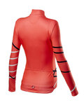 CASTELLI Kolesarski dres z dolgimi rokavi zimski - DIAGONAL LADY WINTER - rožnata