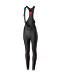CASTELLI Kolesarske dolge hlače z naramnicami - VELOCISSIMA LADY WNT - črna/rdeča