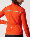 CASTELLI Kolesarski dres z dolgimi rokavi zimski - SINERGIA 2 LADY WNT - rdeča