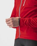 CASTELLI Kolesarska  podaljšana jakna - GO WINTER - rdeča