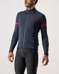 CASTELLI Kolesarski dres z dolgimi rokavi zimski - FONDO 2 WINTER - modra