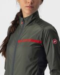 CASTELLI Kolesarska  vetru odporna jakna - SQUADRA STRECH LADY - zelena