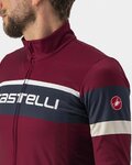 CASTELLI Kolesarski dres z dolgimi rokavi zimski - PASSISTA - bordo
