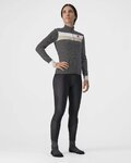 CASTELLI Kolesarski dres z dolgimi rokavi zimski - VOLARE LADY WINTER - bela/črna