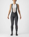 CASTELLI Kolesarske dolge hlače z naramnicami - VELOCISSIMA DT LADY - črna