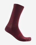 CASTELLI Kolesarske klasične nogavice - RACING STRIPE - bordo
