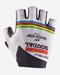 CASTELLI Kolesarske rokavice s kratkimi prsti - SOUDAL QUICK-STEP 23 - bela