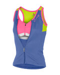 CASTELLI Kolesarski dres brez rokavov - SOLARE LADY - zelena/modra
